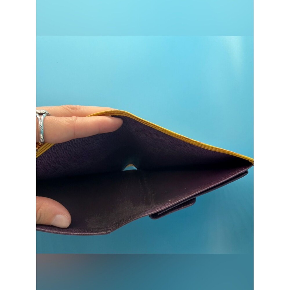 Louis Vuitton Epi Snap Wallet Yellow Purple Bifold - Picture 9 of 10